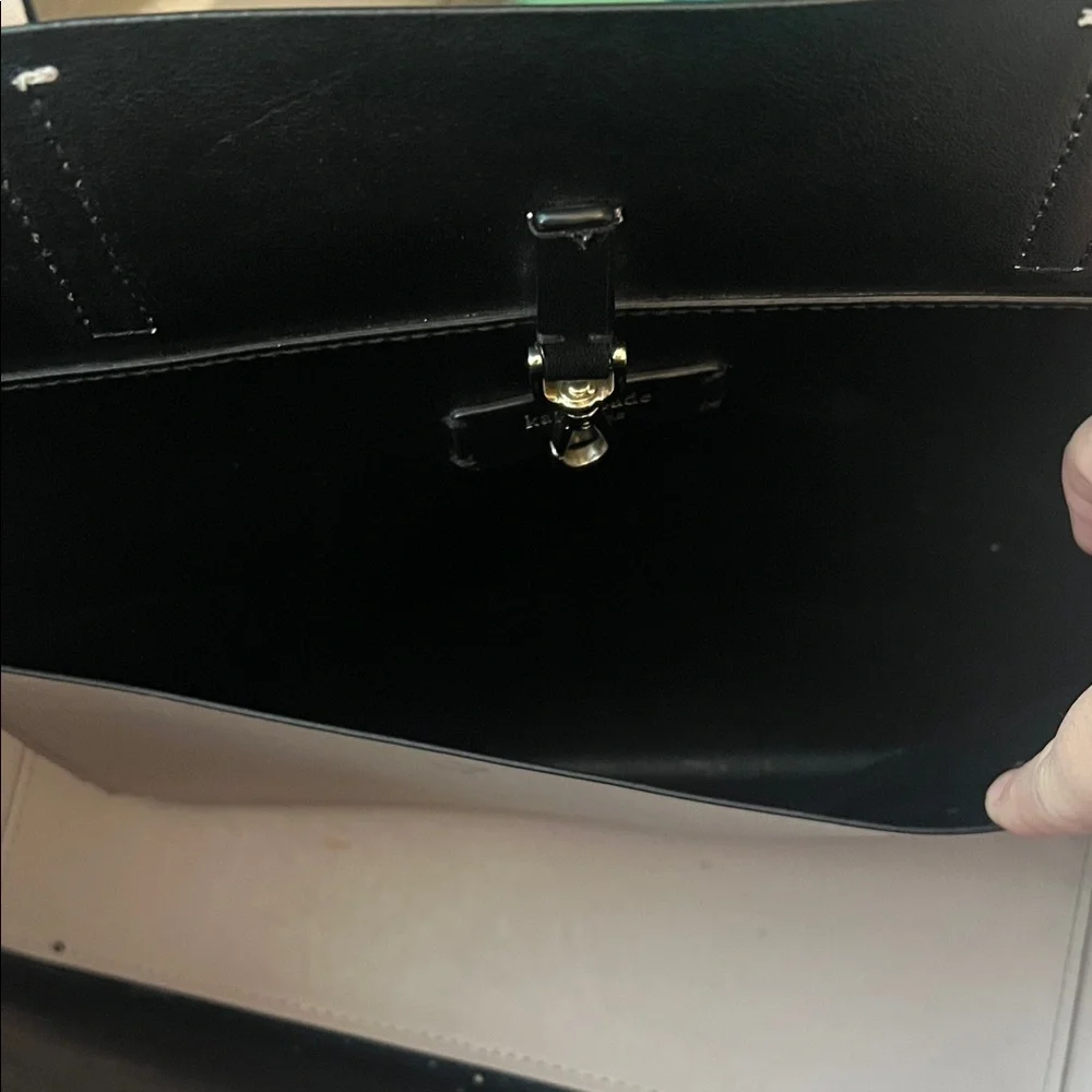 Kate Spade Magnolia street large Black and Light Pink Tote Bag